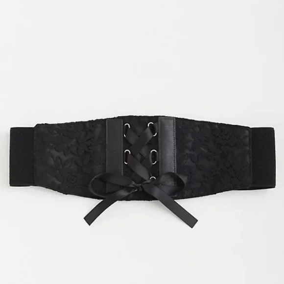 🆕️🖤 3X LACE & BLACK LACE-UP CORSET BELT🖤 - Picture 1 of 2